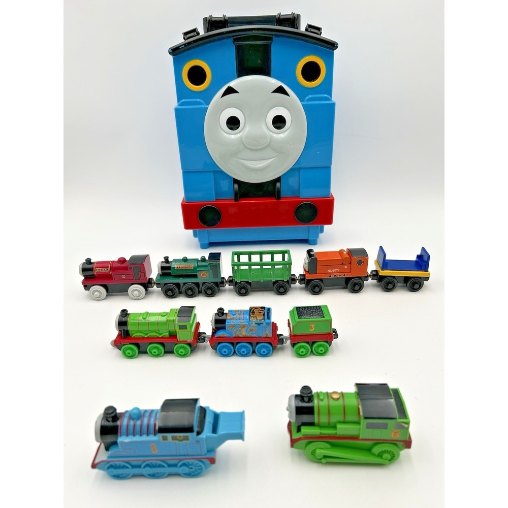 THOMAS & FRIENDS Toy Lot Magnetic Wooden Whistle Travel Case Portable